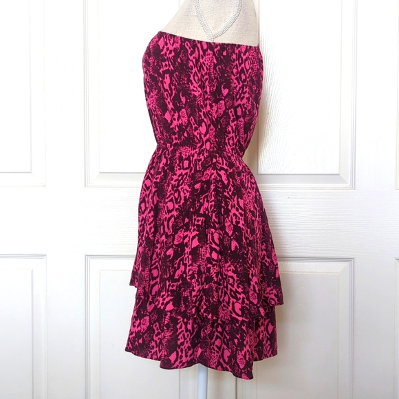 Maaji Pink Quartz Loveliness One-Shoulder Pink Snake Print Short Dress - Picture 8 of 14